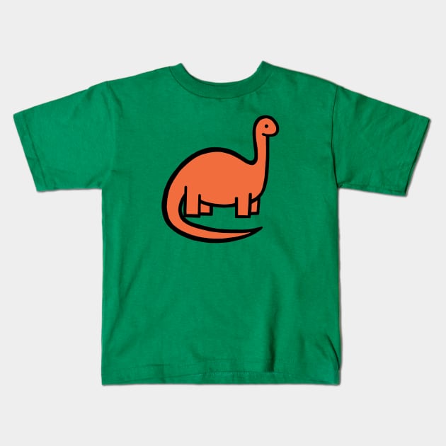 Desert Orange Red Dinosaur Kids T-Shirt by UndrDesertMoons